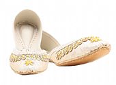 Ladies Khussa- Light Golden- Pakistani Khussa Shoes