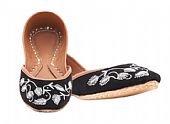 Ladies Khussa- Black- Khussa Shoes for Women