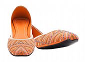 Ladies Khussa- Orange- Pakistani Khussa Shoes