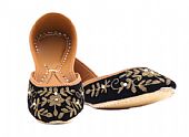 Ladies Khussa- Black- Khussa Shoes for Women