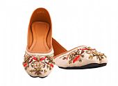 Ladies Khussa- Off-white- Khussa Shoes for Women