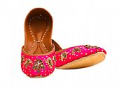 Ladies Khussa- Hot Pink- Pakistani Khussa Shoes