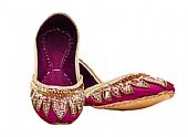 Ladies Khussa- Egg Plant- Pakistani Khussa Shoes