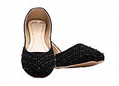 Ladies Khussa- Black- Khussa Shoes for Women