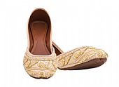 Ladies Khussa- Peach- Pakistani Khussa Shoes