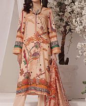 Vs Textile Peach Lawn Suit- Pakistani Lawn Dress