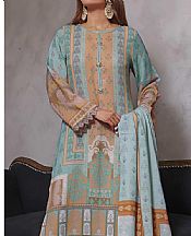 Vs Textile Sky Blue/Peach Leather Suit- Pakistani Winter Clothing