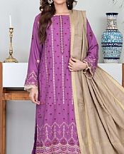 Heliotrope Purple Wool Suit- Pakistani Winter Dress