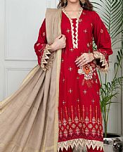 Red Wool Suit- Pakistani Winter Clothing