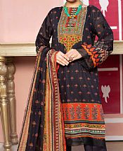 Vs Textile Black Lawn Suit- Pakistani Lawn Dress