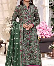 Hunter Green Lawn Suit- Pakistani Designer Lawn Dress