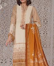 Vs Textile Tan Lawn Suit- Pakistani Lawn Dress
