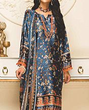 Navy Blue Marine Silk Suit- Pakistani Winter Clothing