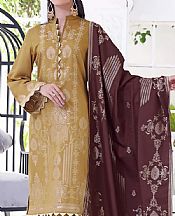 Mustard Jacquard Suit- Pakistani Winter Clothing