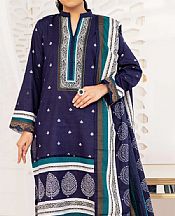 Vs Textile Navy Cambric Suit- Pakistani Winter Dress