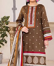 Vs Textile Brown Cambric Suit- Pakistani Winter Dress