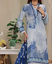 Vs Textile Grey Blue Cambric Suit- Pakistani Winter Dress