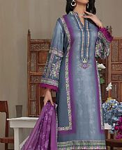 Vs Textile Storm Grey Cambric Suit- Pakistani Winter Dress