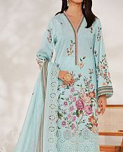 Vs Textile Turquoise Lawn Suit- Pakistani Designer Lawn Suits