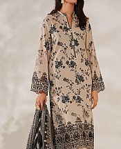 Vs Textile Beige Lawn Suit- Pakistani Lawn Dress