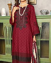 Crimson Linen Suit- Pakistani Winter Dress