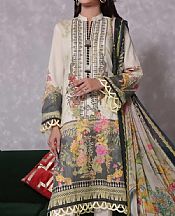 Vs Textile White Lawn Suit- Pakistani Designer Lawn Suits