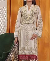 Vs Textile Off-white Lawn Suit- Pakistani Lawn Dress