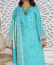 Turquoise Lawn Suit- Pakistani Lawn Dress