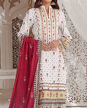 Vs Textile White Lawn Suit- Pakistani Lawn Dress