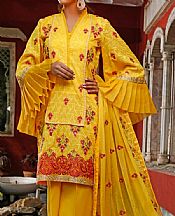 Mustard Swiss Voil Suit- Pakistani Lawn Dress