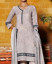 Vs Textile Light Grey Lawn Kurti- Pakistani Designer Lawn Suits