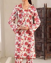 Vs Textile Ivory/Coral Cotton Suit (2 Pcs)- Pakistani Designer Lawn Suits