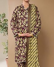 Vs Textile Plum Cambric Suit- Pakistani Designer Lawn Suits