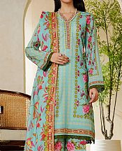 Vs Textile Aqua Lawn Suit- Pakistani Lawn Dress
