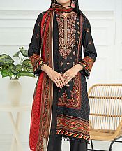 Vs Textile Black Lawn Suit- Pakistani Designer Lawn Suits