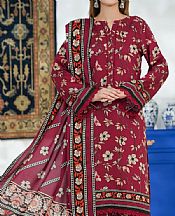 Vs Textile Wine Red Viscose Suit- Pakistani Winter Clothing