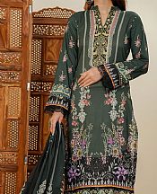 Vs Textile Green Lawn Suit- Pakistani Designer Lawn Suits