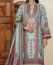 Vs Textile Turquoise Lawn Suit- Pakistani Designer Lawn Suits