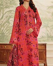 Vs Textile Brick Red Lawn Suit- Pakistani Designer Lawn Suits