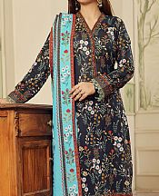 Vs Textile Charcoal Lawn Suit- Pakistani Lawn Dress