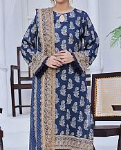 Vs Textile Navy Blue Lawn Suit- Pakistani Designer Lawn Suits
