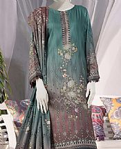 Vs Textile Greyish Turquoise Shimmery Suit- Pakistani Winter Dress