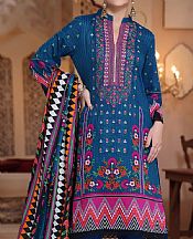 Vs Textile Royal Blue Lawn Suit- Pakistani Lawn Dress