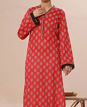Vs Textile Ruby Red Cambric Suit (2 Pcs)- Pakistani Winter Dress