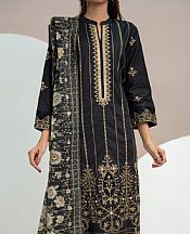 Vs Textile Black Cotton Suit- Pakistani Winter Dress