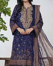 Vs Textile Navy Blue Lawn Suit- Pakistani Designer Lawn Suits