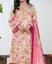 Vs Textile Ivory/Pink Lawn Suit- Pakistani Lawn Dress