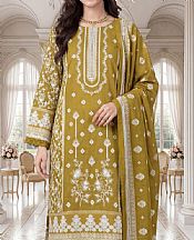 Vs Textile Satin Sheen Gold Lawn Suit- Pakistani Designer Lawn Suits