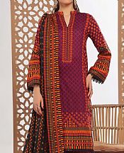 Vs Textile Wine Berry Lawn Suit- Pakistani Designer Lawn Suits