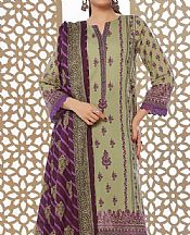 Vs Textile Sage Green Lawn Suit- Pakistani Designer Lawn Suits